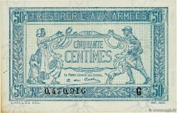 50 Centimes TRÉSORERIE AUX ARMÉES 1917 FRANCE  1917 VF.01.07 XF
