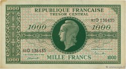 1000 Francs MARIANNE THOMAS DE LA RUE FRANCE  1945 VF.13.01