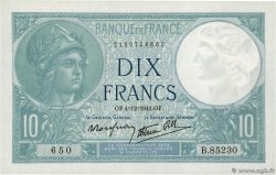 10 Francs MINERVE modifié FRANCE 1941 F.07.30 pr.SPL