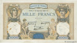 1000 Francs CÉRÈS ET MERCURE type modifié FRANCE 1938 F.38.27 TB+