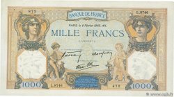 1000 Francs CÉRÈS ET MERCURE type modifié FRANCE 1940 F.38.42 TTB+