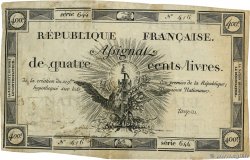 400 Livres FRANCE 1792 Ass.38a