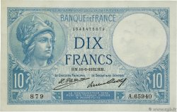10 Francs MINERVE FRANCE 1932 F.06.16 SUP