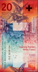 20 Francs SUISSE 2015 P.76b NEUF