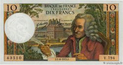 10 Francs VOLTAIRE FRANCE 1972 F.62.57 pr.SPL