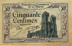 50 Centimes FRANCE régionalisme et divers Chalons, Reims, Épernay 1922 JP.043.01