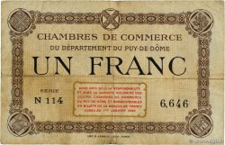 1 Franc  FRANCE régionalisme et divers Puy-De-Dôme 1920 JP.103.06
