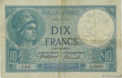 10 Francs MINERVE FRANCE  1916 F.06.01

