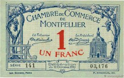 1 Franc FRANCE régionalisme et divers Montpellier 1917 JP.085.18 SUP