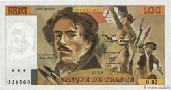 100 Francs DELACROIX modifié FRANCE 1980 F.69.04a TTB+