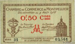 50 Centimes FRANCE régionalisme et divers Montpellier 1915 JP.085.01