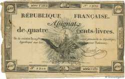 400 Livres FRANCE  1792 Ass.38a