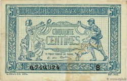 50 Centimes TRÉSORERIE AUX ARMÉES 1917 FRANCE 1917 VF.01.02 TB+