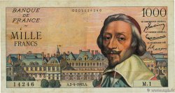 1000 Francs RICHELIEU FRANCE 1953 F.42.01 TB