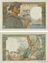 10 Francs MINEUR Consécutifs FRANCE 1946 F.08.16 SPL