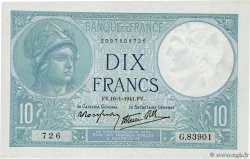 10 Francs MINERVE modifié FRANCE 1941 F.07.28 NEUF