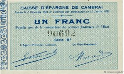 1 Franc FRANCE régionalisme et divers Cambrai 1914 JP.59-0506 TTB+