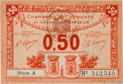 50 Centimes FRANCE régionalisme et divers Caen et Honfleur 1918 JP.034.16