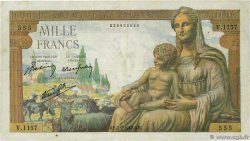 1000 Francs DÉESSE DÉMÉTER FRANCE 1942 F.40.06 TB+