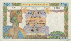 500 Francs LA PAIX FRANCE 1942 F.32.31 SUP