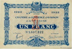 1 Franc FRANCE régionalisme et divers Avignon 1922 JP.018.31