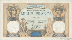 1000 Francs CÉRÈS ET MERCURE type modifié FRANCE  1939 F.38.39