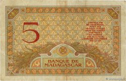 5 Francs MADAGASCAR 1926 P.035 TB+