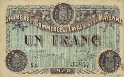 1 Franc FRANCE régionalisme et divers Laval 1920 JP.067.05 pr.TTB
