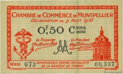 50 Centimes FRANCE régionalisme et divers Montpellier 1915 JP.085.06 pr.NEUF