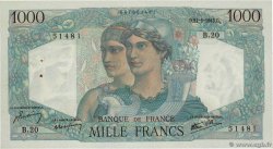 1000 Francs MINERVE ET HERCULE FRANCE 1945 F.41.03 SUP+