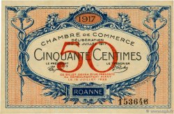 50 Centimes FRANCE régionalisme et divers Roanne 1917 JP.106.09 SPL