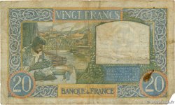 20 Francs TRAVAIL ET SCIENCE FRANCE 1940 F.12.10 B