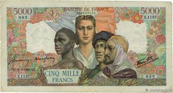 5000 Francs EMPIRE FRANÇAIS FRANCE 1945 F.47.47 VG