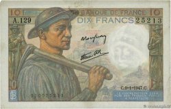 10 Francs MINEUR FRANCE 1947 F.08.17 TTB+
