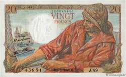 20 Francs PÊCHEUR FRANCE 1942 F.13.04 pr.SPL