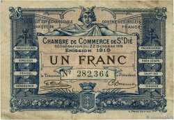 1 Franc FRANCE régionalisme et divers Saint-Die 1918 JP.112.13 B