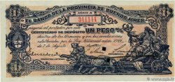 1 Peso Annulé ARGENTINA  1891 PS.0573b AU+