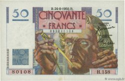 50 Francs LE VERRIER Numéro radar FRANCE 1950 F.20.16 TTB