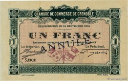 1 Franc Annulé FRANCE régionalisme et divers Grenoble 1916 JP.063.07