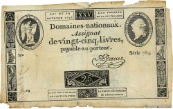 25 Livres FRANCE 1792 Ass.37a B