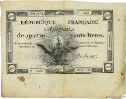 400 Livres FRANCE 1792 Ass.38a