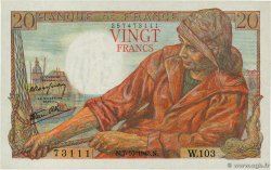 20 Francs PÊCHEUR FRANCE 1943 F.13.07 pr.SPL