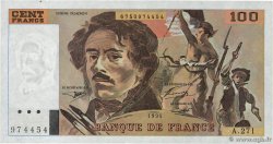 100 Francs DELACROIX 442-1 & 442-2 FRANCE  1994 F.69ter.01a TTB+