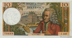 10 Francs VOLTAIRE FRANCE 1968 F.62.35 pr.SUP