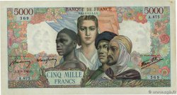 5000 Francs EMPIRE FRANÇAIS FRANCE 1945 F.47.37 pr.TTB