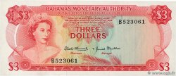 3 Dollars BAHAMAS  1968 P.28a