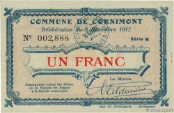 1 Franc FRANCE régionalisme et divers Cornimont 1917 JP.88-025
