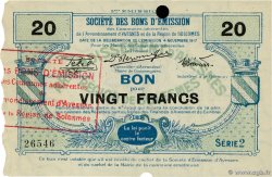 20 Francs FRANCE régionalisme et divers Avesnes 1917 JP.59-0218