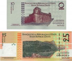 10 et 25 Gourdes Lot HAÏTI 2004 P.272a et P.273a NEUF
