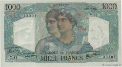 1000 Francs MINERVE ET HERCULE FRANCE 1945 F.41.06